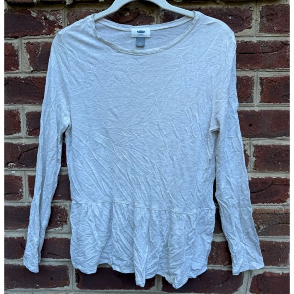 Old Navy Cream Long Sleeve Shirt